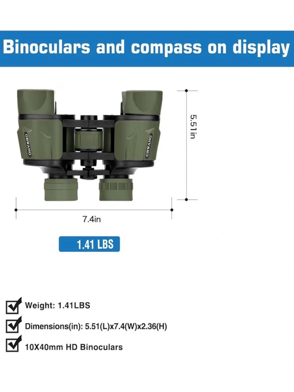 10x40 Professional HD Binoculars for Adults &Kids,Shock Proof Binocular
